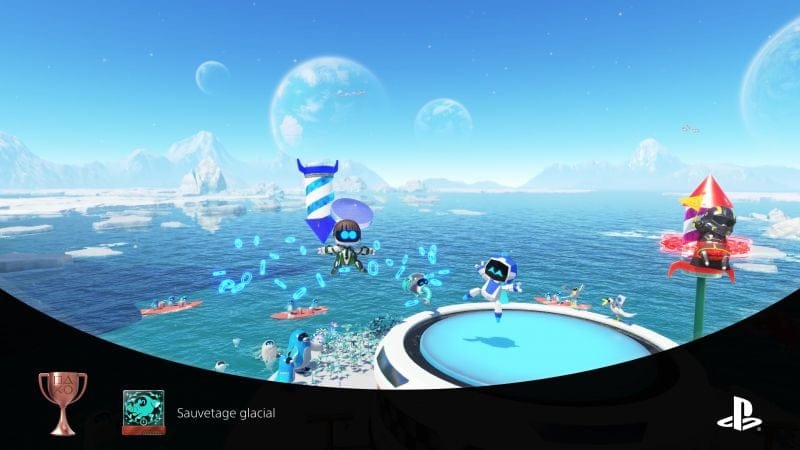 Astro Bot - Glissade Glaciale - Trophées Sauvetage Glacial & Sitôt perdus, sitôt retrouvé