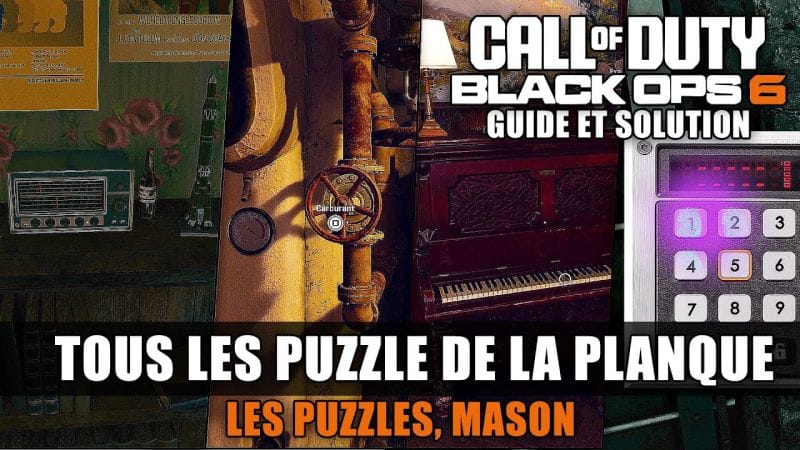 Call Of Duty Black Ops 6 : Solution de Tous les PUZZLES & ÉNIGMES de la Planque 🏆 Les puzzles, Mason