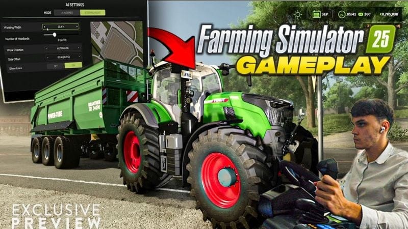 J'ai essayé le GPS de Farming Simulator 25 et enlisé un tracteur ! FS25 GAMEPLAY VOLANT - Partie 2