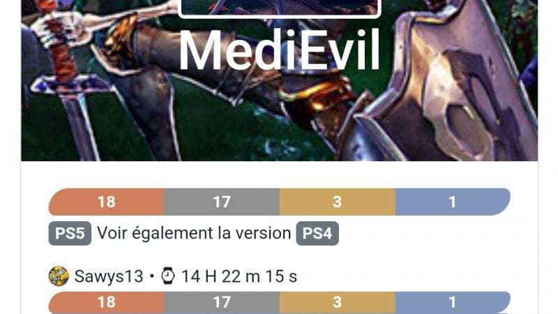 Platine 283 - MediEvil (PS1) en 14h