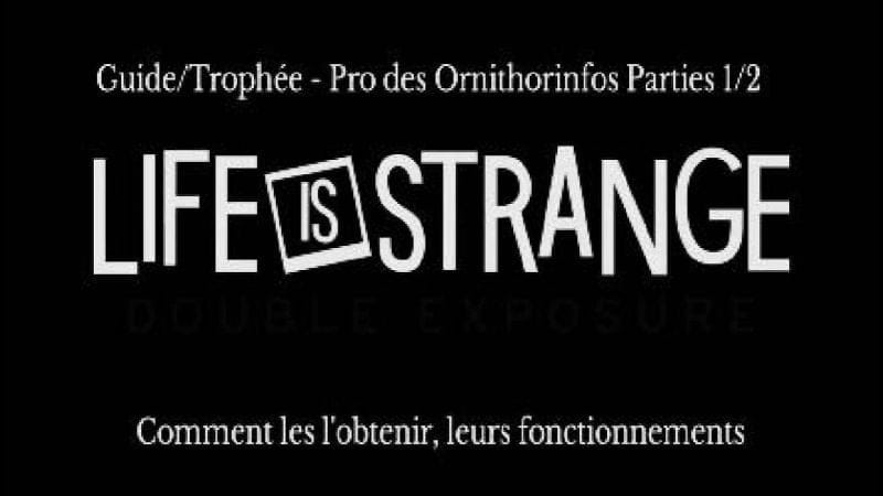 Life is Strange Guide/Trophée Partie 1/2 PRO DES Ornithorinfos (CHOSE/DETAIL A SAVOIR)