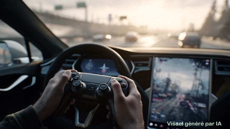 En jouant à GTA 5 au volant de sa Tesla, ce conducteur ne s’attendait pas à susciter autant de réactions