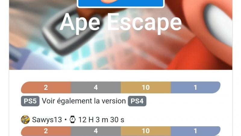Platine 291 - Ape Escape (ps1) ps5 en 12h