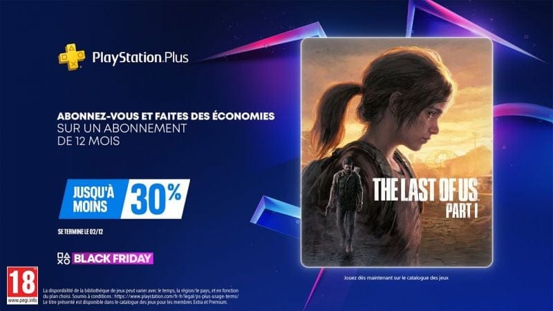 PlayStation Plus | Offre Black Friday 2024 : jusqu'à -30% de réduction jusqu'au 2 décembre 2024