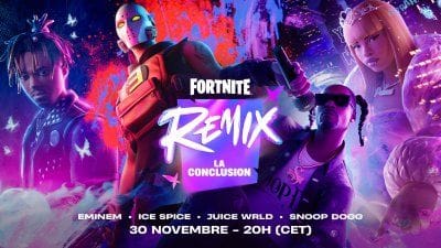 Fortnite : l'évènement Remix : la conclusion se précise alors que la présence de Juice WRLD plane sur l'île