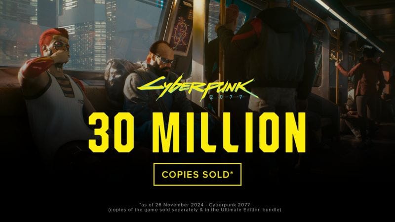 Cyberpunk 2077 dépasse les 30 millions d'exemplaires vendus