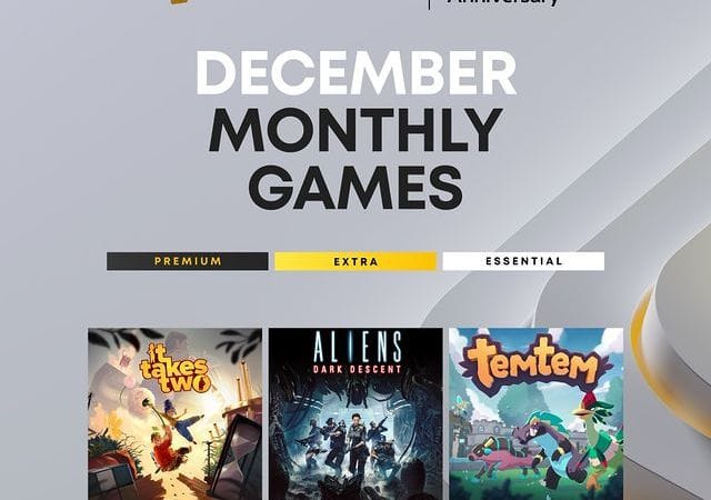 PlayStation on Instagram: "The PlayStation Plus Monthly Games for December are:  🫂 It Takes Two 🪖 Aliens: Dark Descent 🏝️ Temtem  Also, PlayStation Plus joins the PlayStation 30th anniversary celebrations. Find out more at PlayStation Blog."