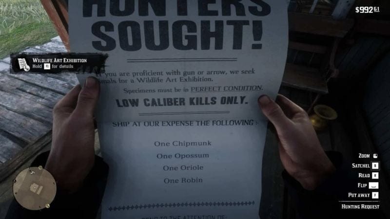 Demande de chasse RDR2 : Comment compléter les demandes de Mlle L. Hobbs ?