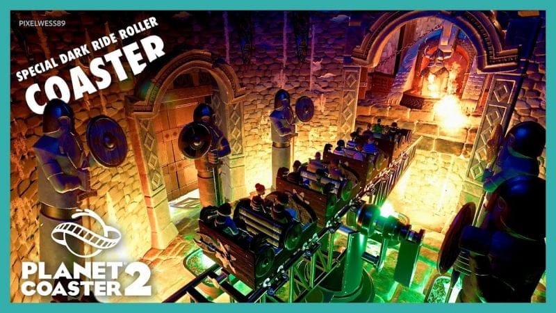 Dark ride multiverse coaster with special tracks: Fjellvann 🎢🏔️🇳🇴 [on-ride] - Planet Coaster 2