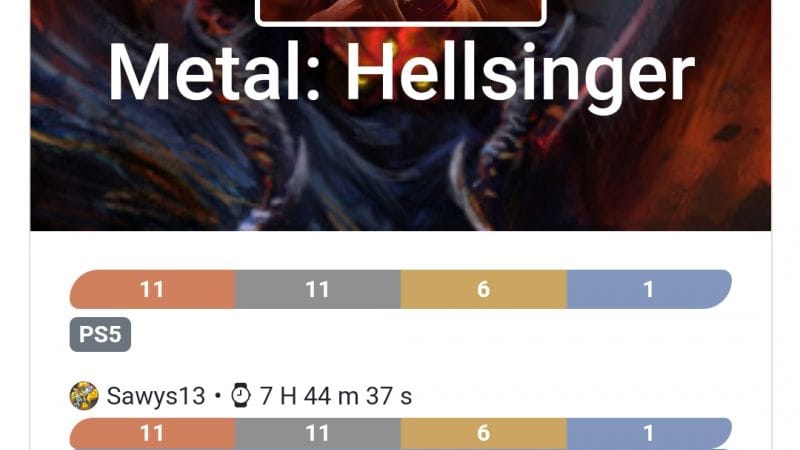 Platine 294 - Metal - Hellsinger ps5 en 8h