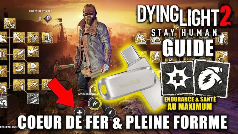 Dying Light 2 - Pleine forme + Cœur de fer : Trophées (Santé et Endurance au MAX en une partie)