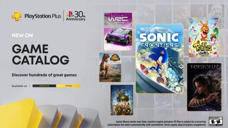 PlayStation Plus vous offre Sonic Frontiers, Forspoken, WRC Generations, Coffee Talk et bien plus encore la semaine prochaine.