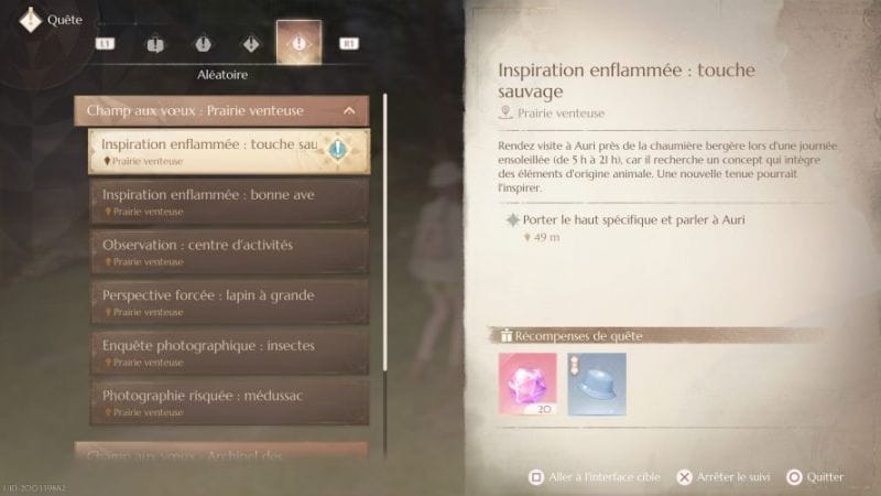 Quel haut pour Inspiration enflammée : touche sauvage | Guide Infinity Nikki