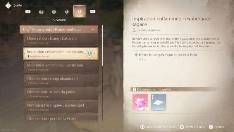 Quels bas porter pour Inspiration enflammée : exubérance sagace | Guide Infinity Nikki