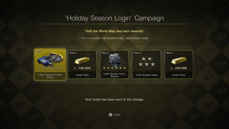 Jouez à Gran Turismo entre le 15 décembre 2024 et le 5 janvier 2025 pour obtenir des récompenses grâce à deux campagnes spéciales ! - Informations - Gran Turismo 7 - gran-turismo.com
