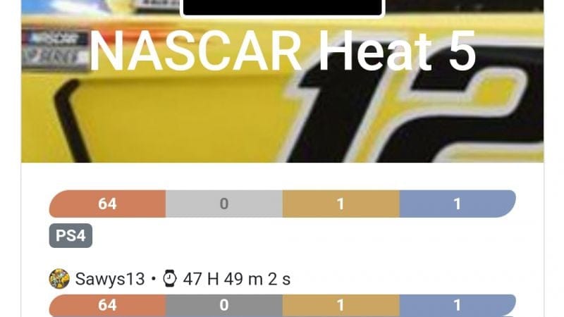 Platine 297 - Nascar Heat 5 ps4 en 48h