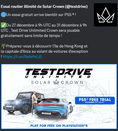 Essai gratuit du jeu!