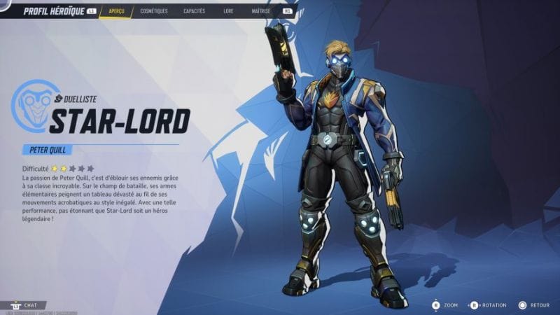 Star-Lord : Capacités, stats, costumes | Guide Marvel Rivals