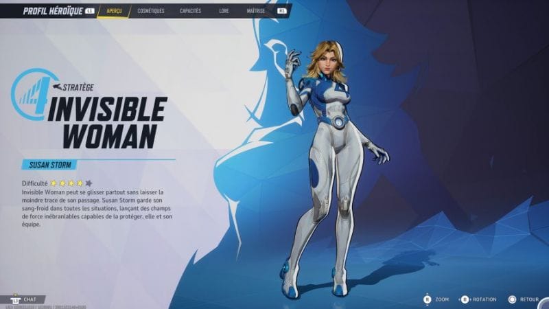 Invisible Woman : Capacités, stats, costumes | Guide Marvel Rivals