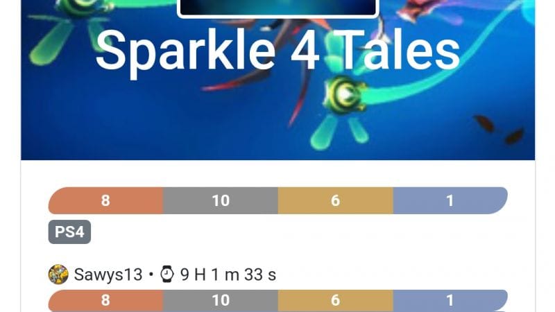 Platine 304 - Sparkle 4 Tales ps4 en 9h