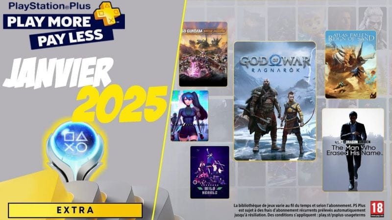 Ps+ EXTRA de JANVIER 2025 : 9 jeux offerts  ➤ Trophée platine  : Temps d'obtention et Difficulté ?