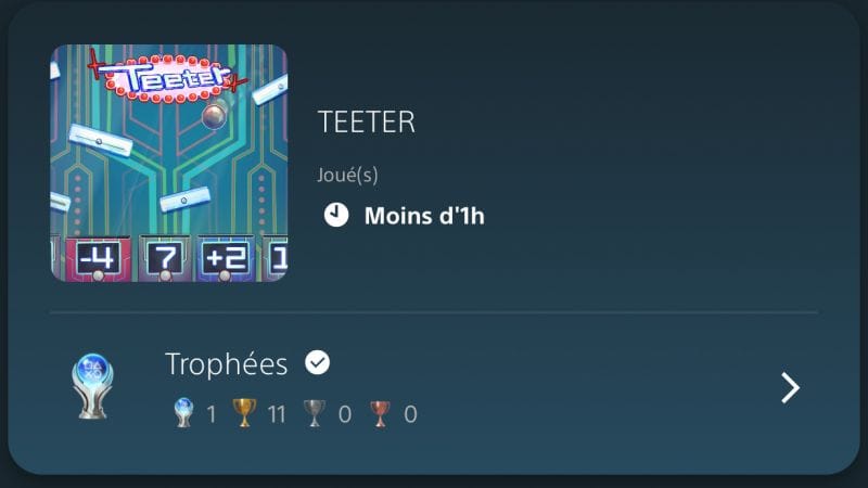 Platine #92 - Teeter