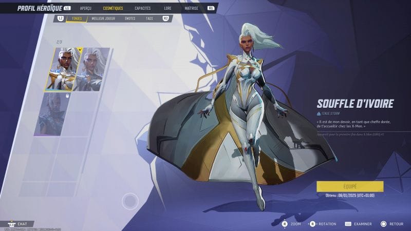 Tenue d’Ororo Munroe aka Tornade