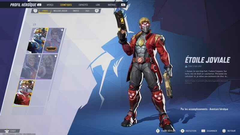 Deux tenues Starlord à gagner