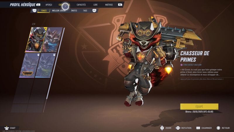 Rockett Cow Boy Rancoon suit par le Battle Pass