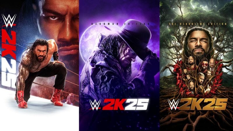 WWE 2K25 aux couleurs de Roman Reigns, la Bloodline et l'Undertaker