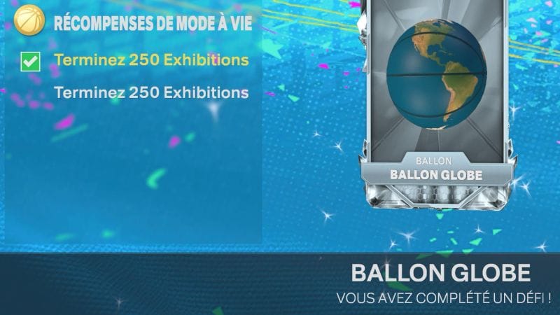 NBA 2K 25 Ballon récompense pour 250 exhibitions