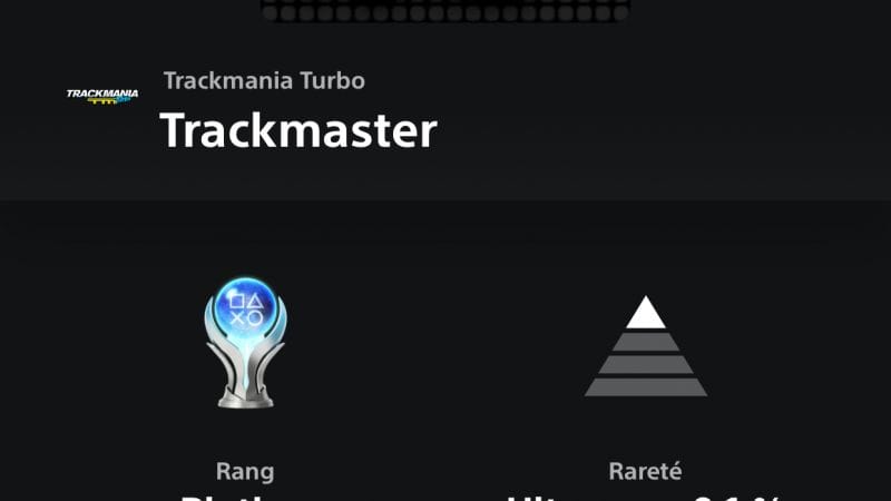 Platine de Trackmania Turbo !
