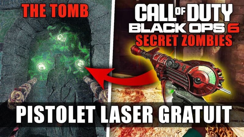 BO6 Zombies - The Tomb : Avoir un PISTOLET LASER gratuit A CHAQUE FOIS ! (Secret Orbes Vertes)