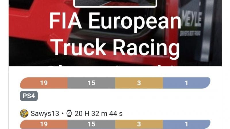 Platine 309 - FIA European Truck Racing Championship ps4 en 20h
