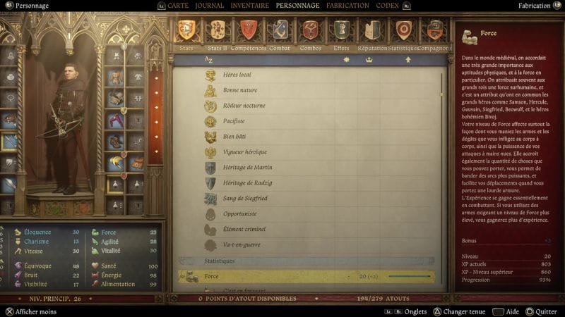 Comment augmenter rapidement les compétences de Force et de Vitalité | Guide Kingdom Come Deliverance II