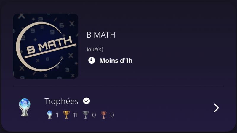 Platine #110 - B’Math Trophy set