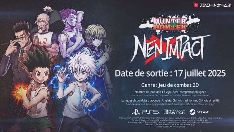 Hunter x Hunter: Nen x Impact lancera les hostilités le 17 juillet, un premier DLC annoncé