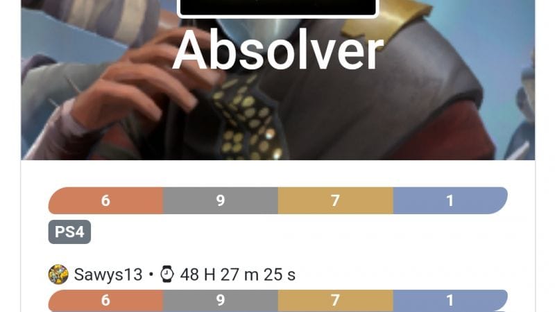 Platine 310 - Absolver Downfall ps4 en 48h
