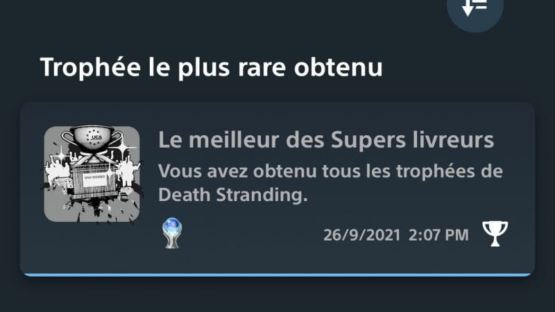 Platine death stranding ps5