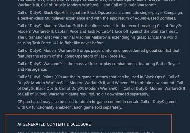 Activision l'admet : Call of Duty utilise l'IA générative dans son dernier opus.
