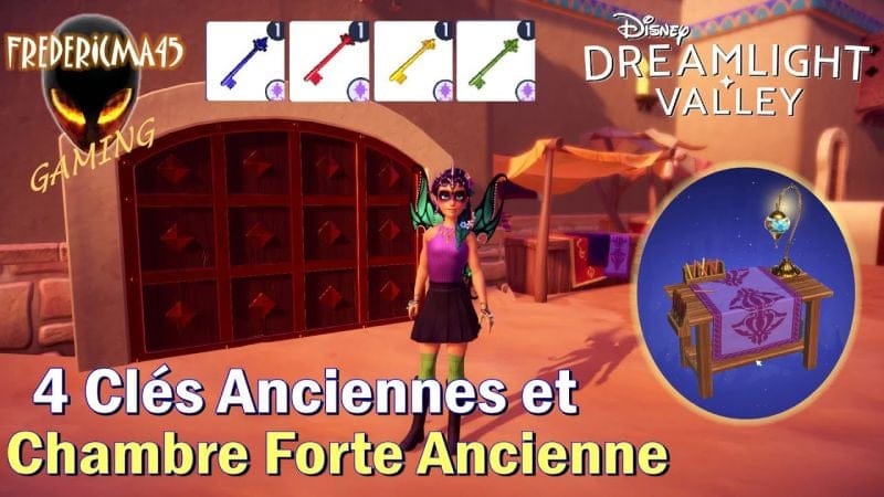 Disney Dreamlight Valley [FR] Chambre Forte Ancienne Secrète - Localisation des 4 clés anciennes