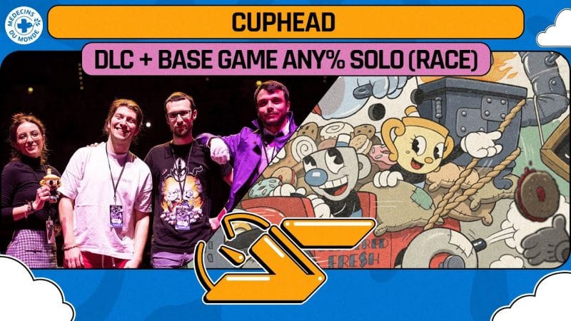 Cuphead DLC + Base Game any% par Rapho, Xeeloks, Vicky Spleen, Hachraam en 45:28.1 | SPEEDONS 2025