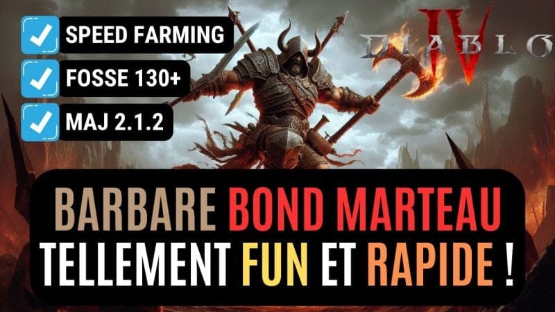 Le Build Barbare Bond Marteau Speed Farming Pour Vider De La Fosse En Moins D'Une Minute !