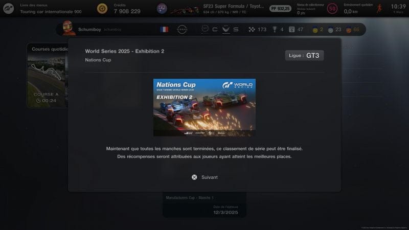 Résultats complets de mon pilotage en GTWS Nations Cup 2025 Series Saison 2!