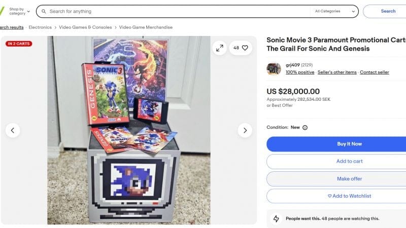 Un objet promotionnel Sonic extrêmement rare est disponible sur eBay.