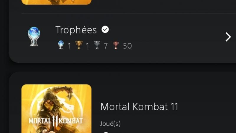 Trophée platine
