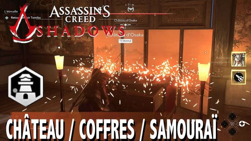 CHÂTEAU D'OSAKA 1/4 - SAMOURAÏ & COFFRE - Région IZUMI SETTSU - ASSASSIN'S CREED SHADOWS