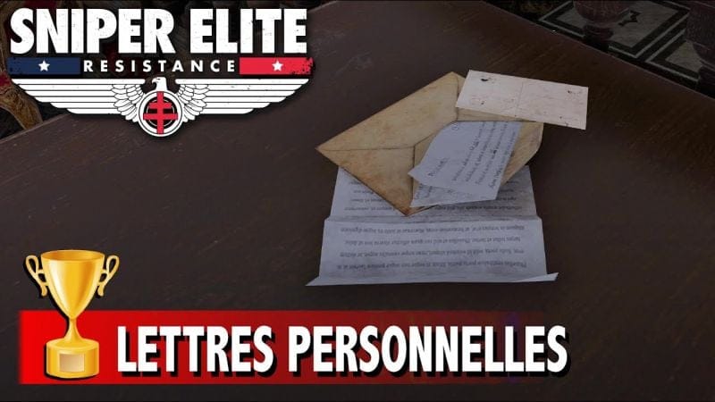 VENDETTA DANS LE VERCORS - TOUTES LES LETTRES PERSONNELLES X5 - SNIPER ELITE RESISTANCE