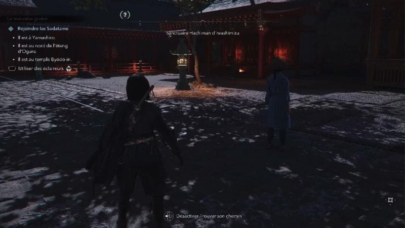 Assassin's Creed Shadows - Prier aux sanctuaires Hachiman d'Iwashimizu