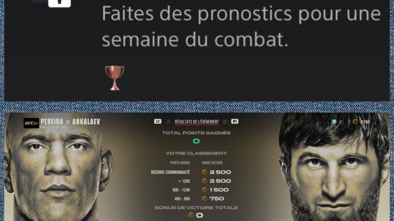 UFC 5 au catalogue, Platine impossible